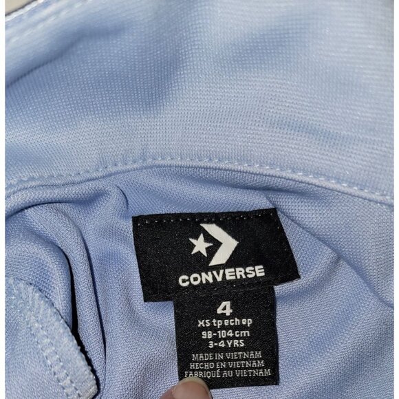 Converse Kids XS Light Blue Track Jacket With Logo - Picture 4 of 6